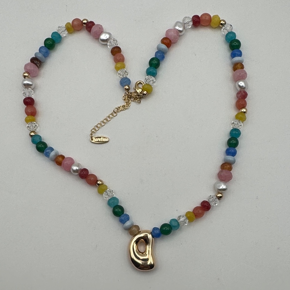 Serefina Multicolor Gemstone Beaded Necklace With… - image 3